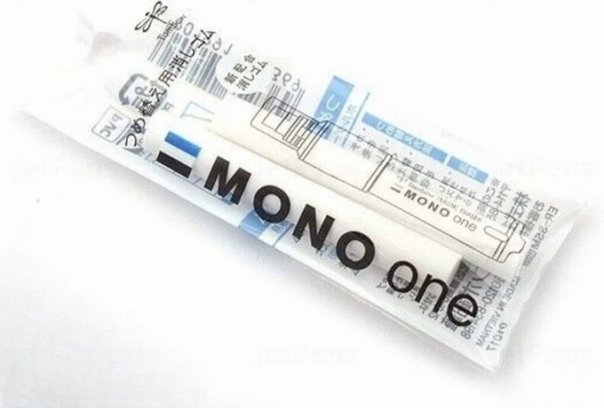 TOMBOW MONO ONE ERASER REFILL - 2 Spare Erasers for MONO One Eraser Pen ER-SSM