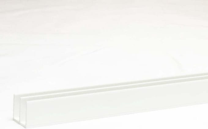 Geleidingsprofiel voor Terrarium Glaswit 4 mm 100 cm