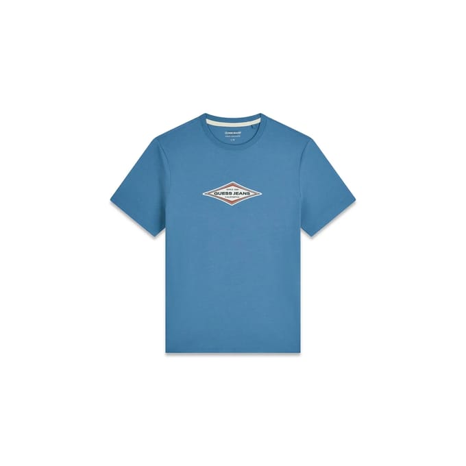 Guess Jeans Diamond T-shirt Met Korte Mouwen Blauw L Man