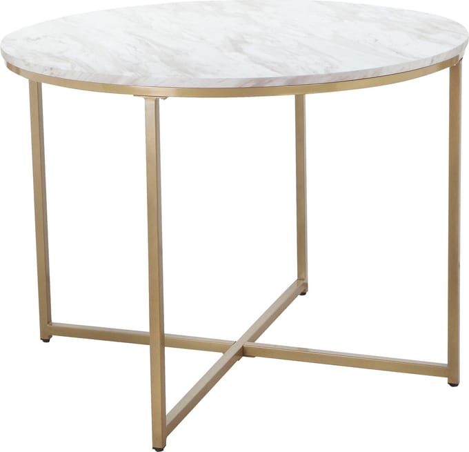Maro-Eettafel - 90 cm - Marmerlook