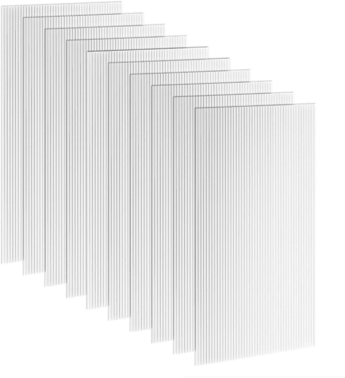 Outsunny polycarbonaat panelen - Polycarbonaat - 120 x 60 x 0,4 cm - Transparant