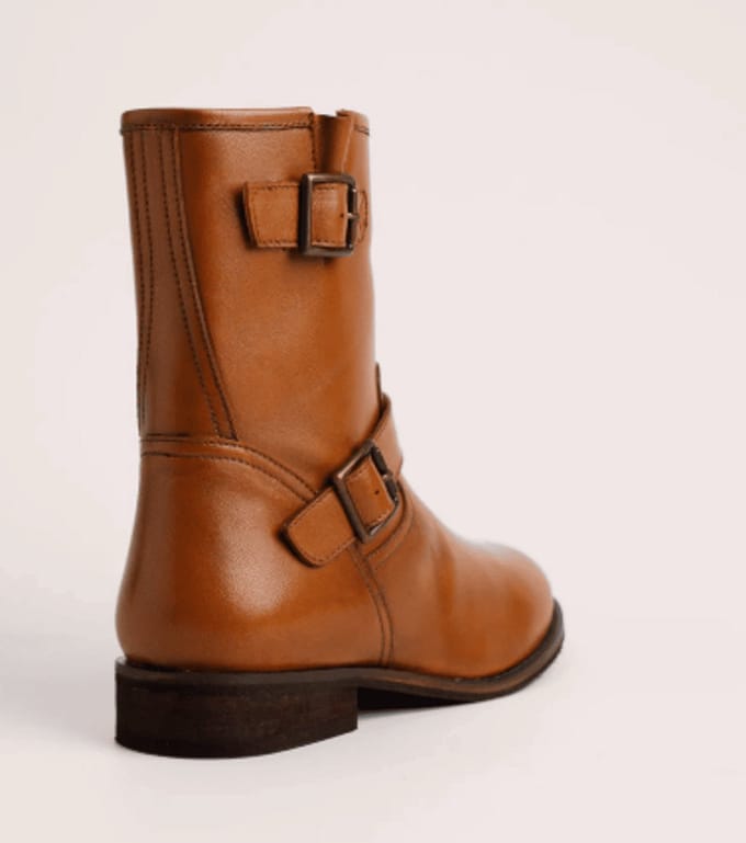 5pm Dames Enkellaars | Cognac | Maat: 42
