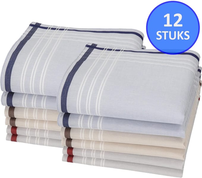 Soft – Zakdoeken – Zakdoeken heren – 12 stuks – Model 16