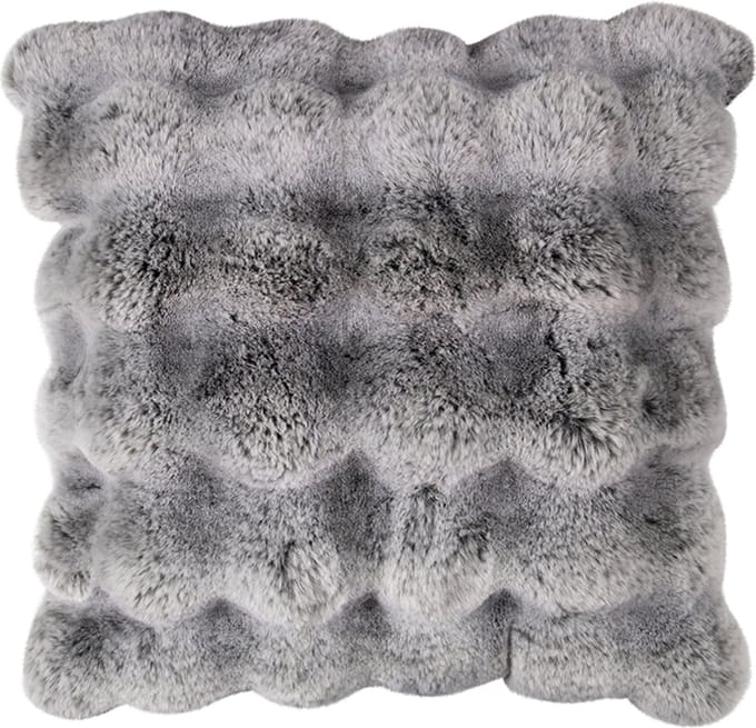 kussen teddy bubble grijs 45x45cm