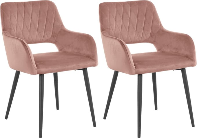 Franca-Eetkamerstoel - 2 Pack - Rose