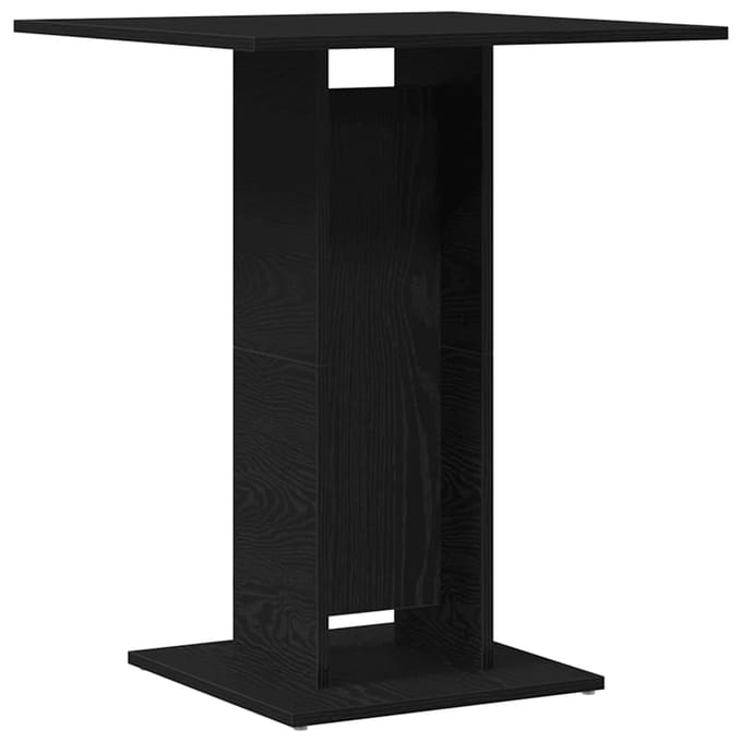 vidaXL - Bistrotafel - Zwart - Eiken - 60x60x75 - cm - Bewerkt - Hout