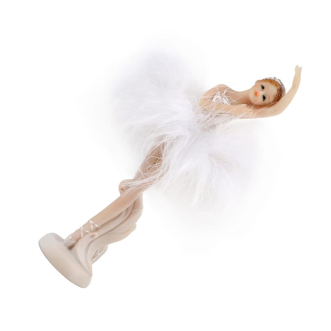Statue de danseuse de ballet exquise, modèle de statue, ornements, artisanat, cadeau, décoration de la maison (037) white