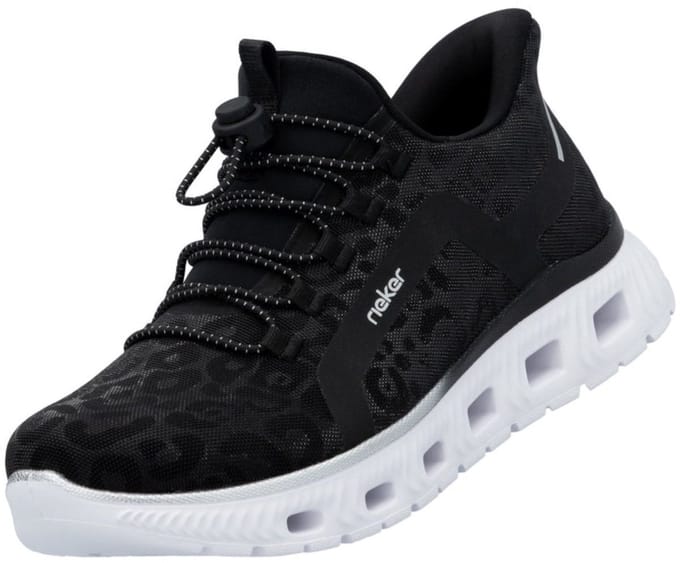 Rieker Dames EDINA Sneaker Low Ready2GO M6066-01 Zwart