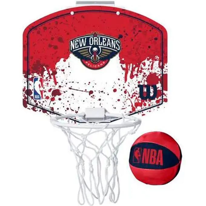 Wilson Team Mini Hoop Nba Pelicans Set Met Bal En Mini Basket Veelkleurig