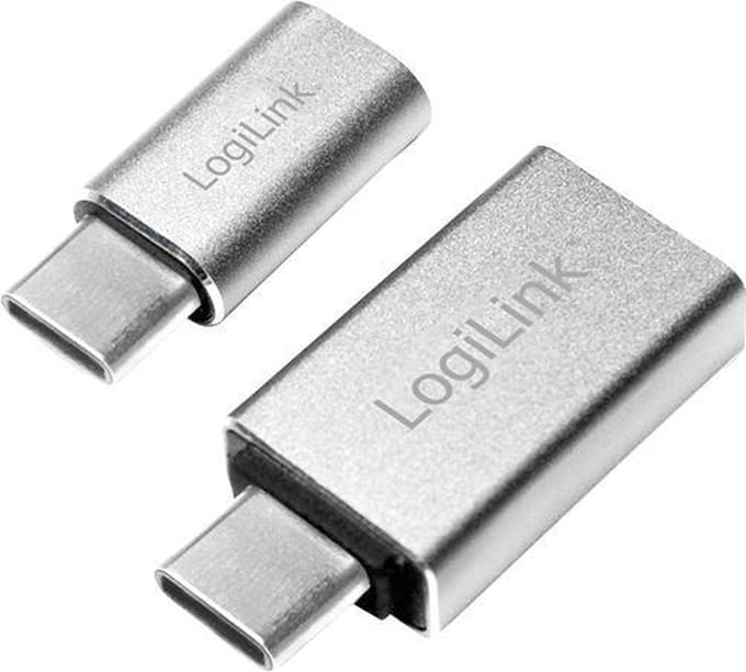 LogiLink USB 3.2 Gen 1 (USB 3.0) Adapter [1x USB-C stekker - 1x Micro-USB 2.0 B bus, USB 3.2 Gen 1 bus A (USB 3.0)] AU0040 0 mm