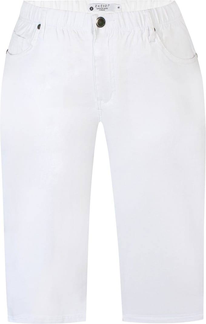 Zhenzi Twist 189 - Twist Fit Bengaline capri White maat 40