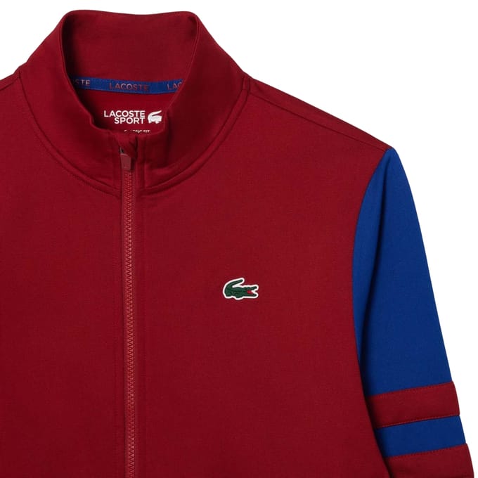 Lacoste Heren Interlock Stretch Track Jacket met rits (Rood)