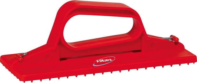 Padhouder - Rood - Vikan | handmodel voor efficiënte reiniging van oppervlakken | Schuurpadhouder