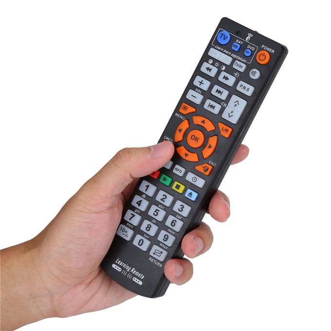 Universele Slimme Afstandsbediening Controller Met Leerfunctie Voor TV CBL DVD SAT black