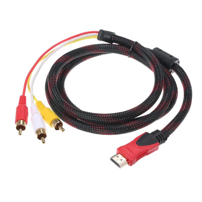 HD RCA Audio Video-kabel HD naar 3 RCA Male AV-draadsnoer 1,5 M DV MP4-converter
