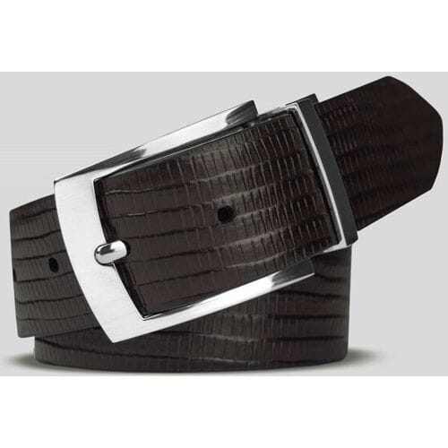 Meyer Riem Reversible Uni Subtle Texture Bruin-Zwart / male