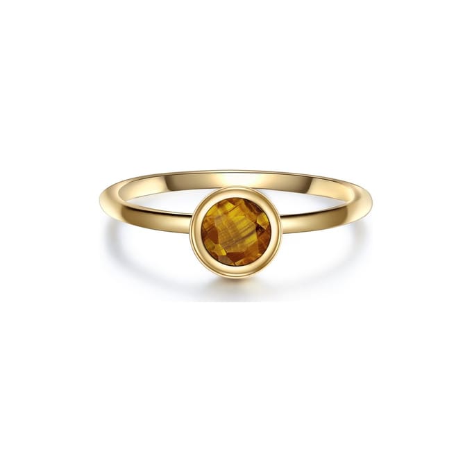 Glanzstücke München Dames-Damesring 925 Zilver Kleur steen 48 Bruin 32021178