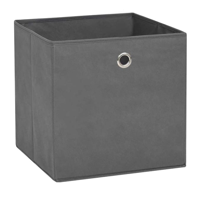 vidaXL - Opbergboxen - 4 - st - 28x28x28 - cm - nonwoven - stof - grijs