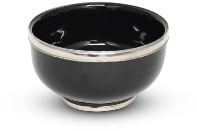 Safaary - Kom Zwart met Metaalring Ø 13 x 8cm