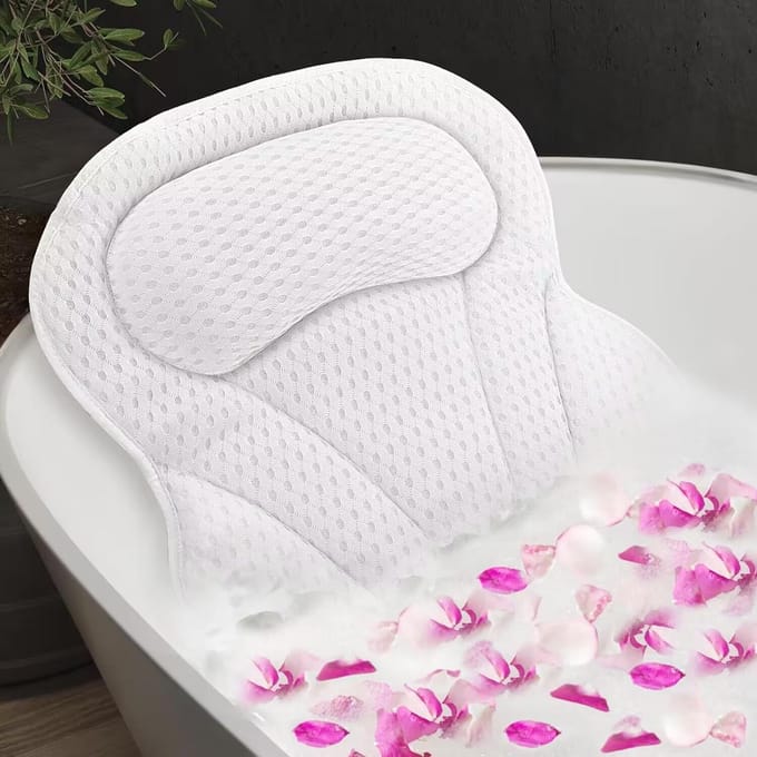 Oreiller de baignoire Accueil Hôtel Oreiller de bain 4D Gris Blanc Papillon Oreiller de baignoire Ventouse Oreiller de baignoire blanc