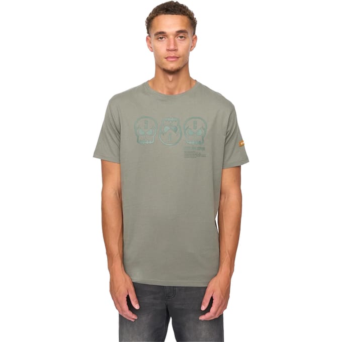Duck and Cover Heren Deltamans T-shirt (Donker Olijf)