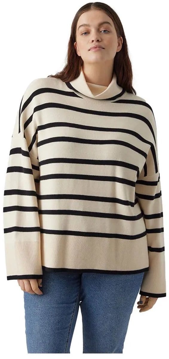 Vero Moda Curve Saba Trui Beige M Vrouw