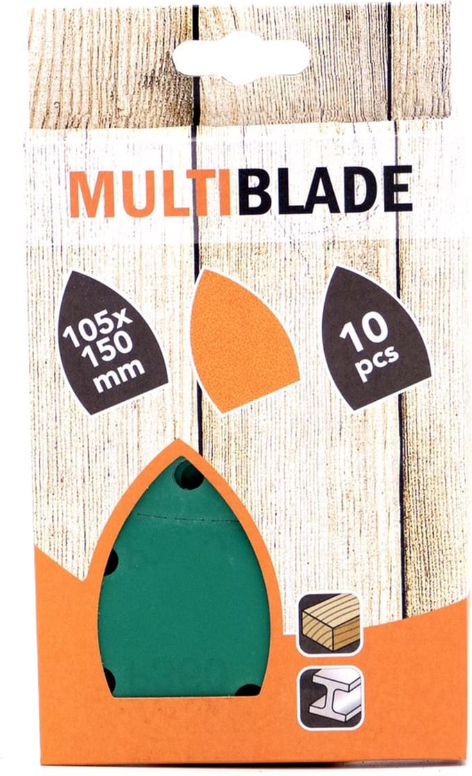Multiblade MB62 schuurpapier 100x62+93mm korrel 40 (10 vellen)