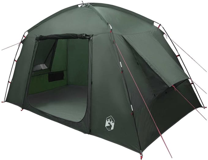 vidaXL - Huisje - Tent - 4-persoons - Leger - Groen - Polyester