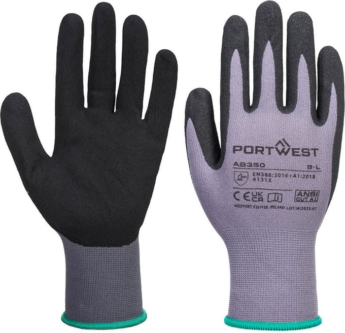 Portwest DermiFlex Essential Multipack (Pk12) - Grijs/zwart - M