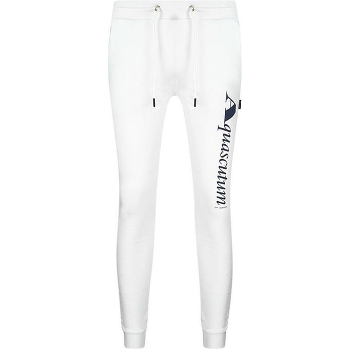 Aquascutum Heren Joggingbroek met logo (Wit)