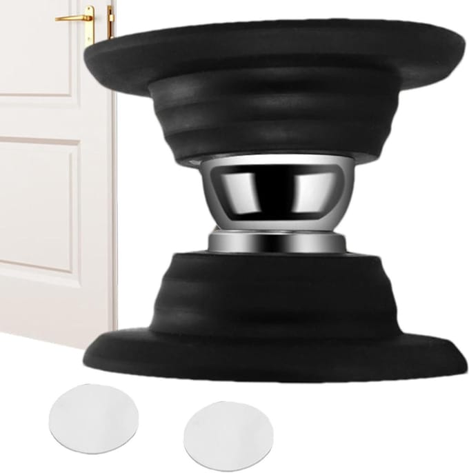 Magnetische Deurstopper - Deurhouder Deurvanger - Stil Deuren Openen - Geen Boren Nodig - 5.5 cm - Zwart