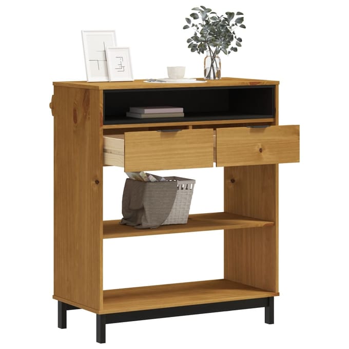 vidaXL - Bartafel - FLAM - 92x45x110 - cm - massief - grenenhout