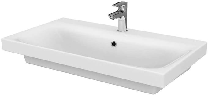Cersanit Moduo - Wastafel 80x45 cm, met overloop, kraangat, wit K116-013