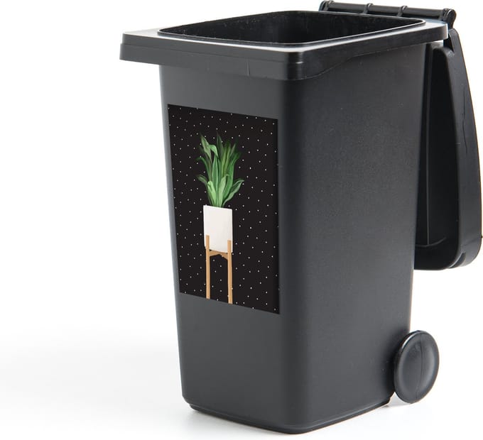 Container sticker Planten - Plantenbak - Wit - 40x60 cm - Kliko sticker