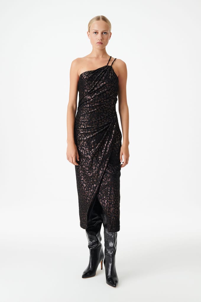 IRO Paris Bexly Dress Black Lurex Größe: M | Midikleider Outlet | Damen | Schwarz