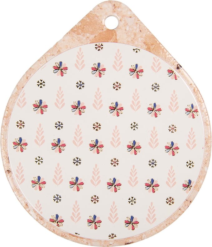 Clayre & Eef Onderzetters Pannen 20x23 cm Beige Keramiek
