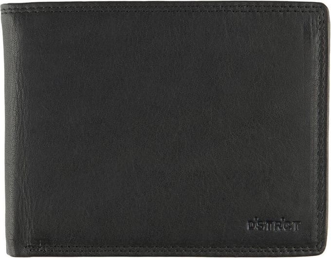 DSTRCT Wax Lane Leren Billfold RFID - Zwart