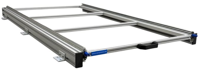 aluminium schuifframe voor camper 120x60 cm - 130 kg belastbaar
