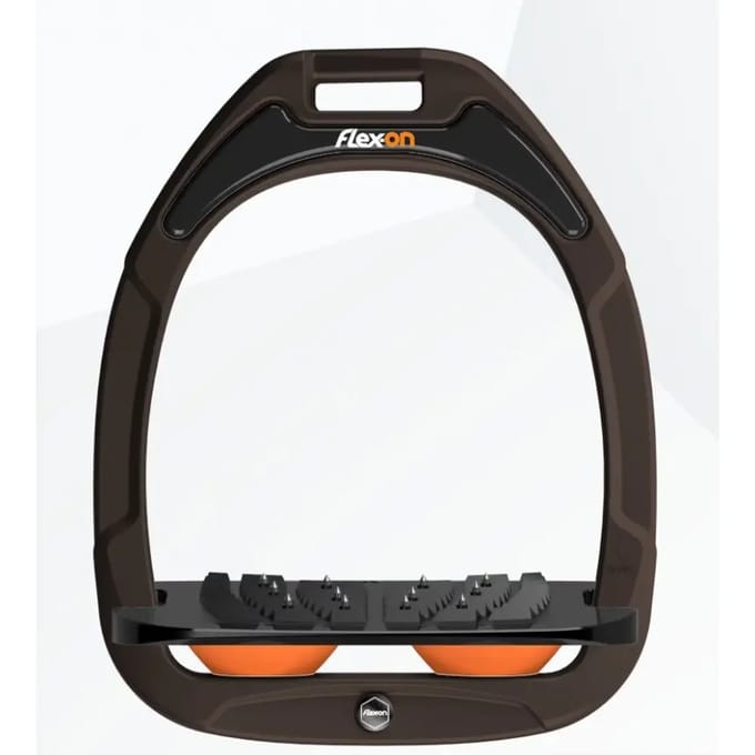 Veiligheidsstijgbeugels Rijdend Met Grip Hellend Bruin/Zwart/Oranje Flex-On Safe-On