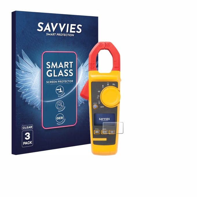 3 Stuks Savvies Screenprotector - geschikt voor Fluke 325 - beschermfolie glas transparant