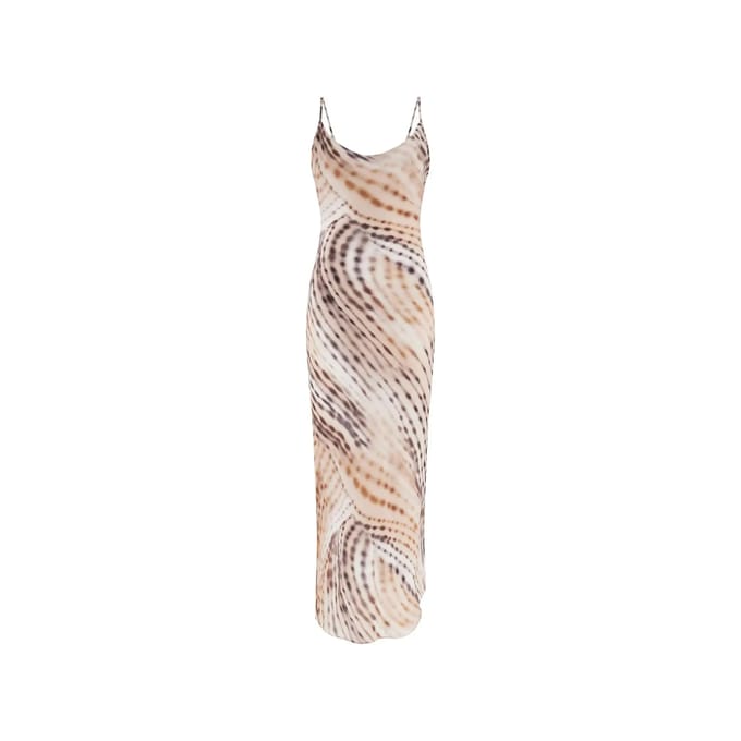 Guess Akilina Mouwloze Jurk Beige XS Vrouw