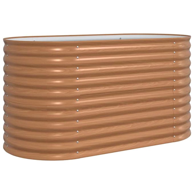 vidaXL - Verhoogd - bed - Bruin - 160 - x - 80 - x - 81 - cm - Staal