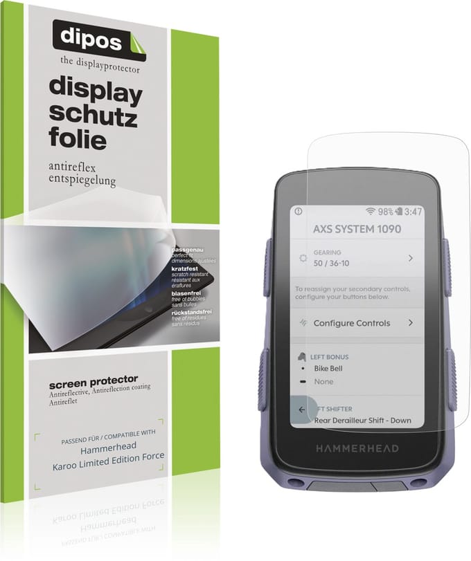 dipos – 4x Matte Beschermfolie geschikt voor Hammerhead Karoo Limited Edition Force | Krasbestendige & antireflecterende Screenprotector Ultra-Thin