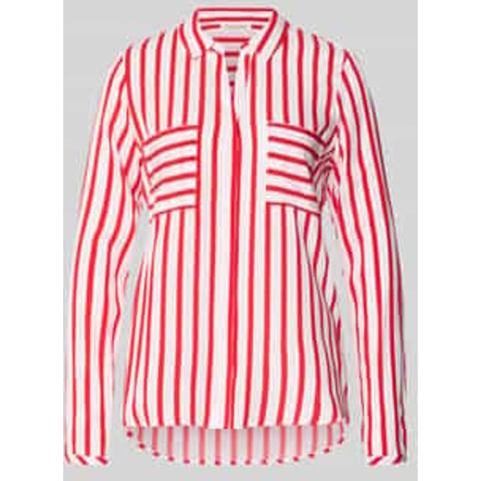 Blouse van viscose met borstzakken