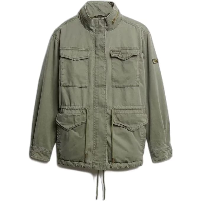 Superdry Military Borg Jas Khaki Grootte: 42