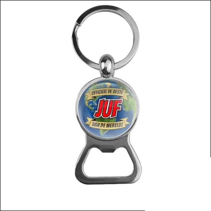 Bieropener Glas - Officieel De Beste Juf Van De Wereld