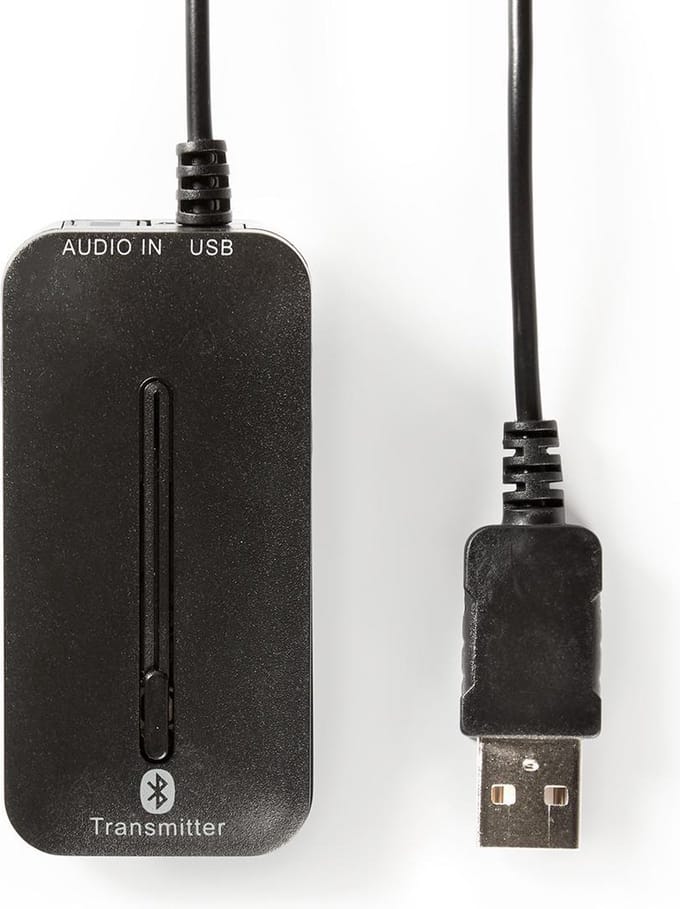 Nedis Bluetooth-Zender - Input: 1x TosLink Female - AptX Low latency / AptX / SBC - Maximaal 2 Apparaten - Zwart