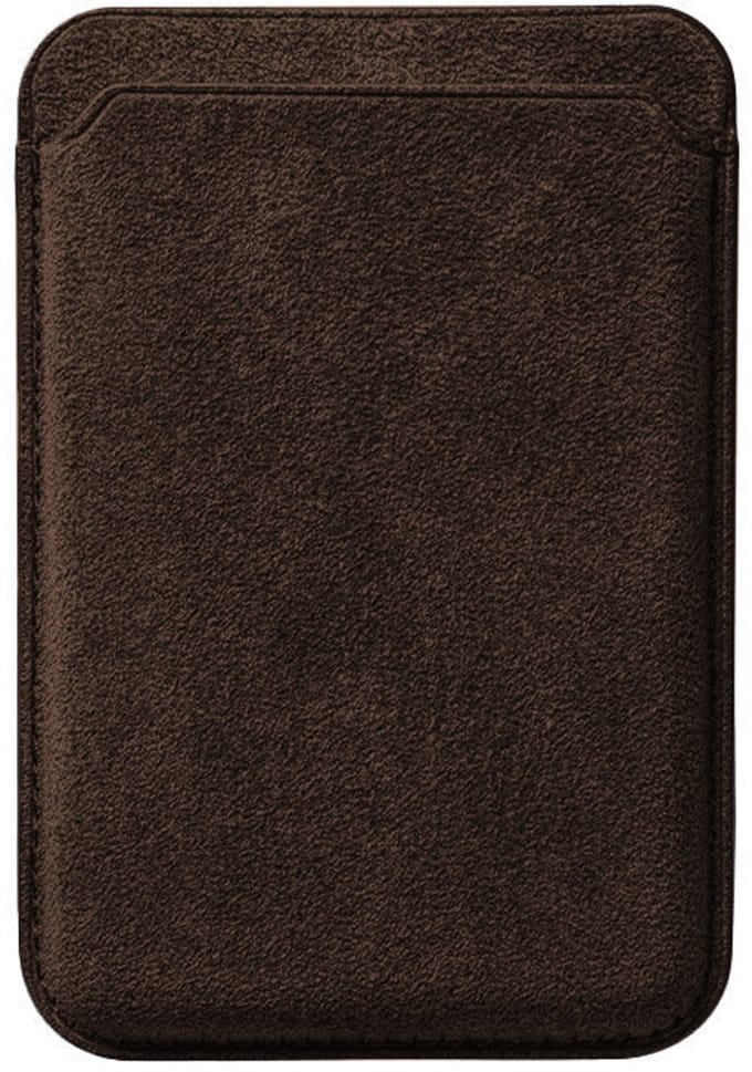 Alcanluxury Alcantara MagSafe wallet - Chocolate Brown