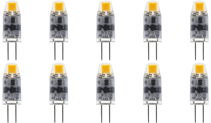 SPL G4 LED Lamp 1W Dimbaar - Warm Wit - 100lm - T10 - 10 Stuks