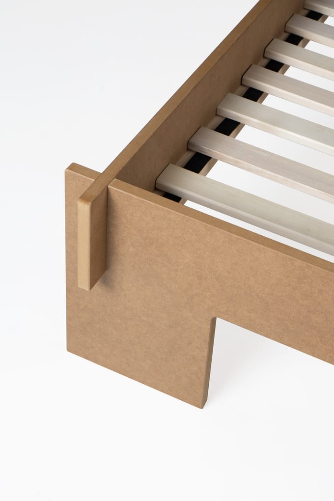 Moormann Siebenschläfer bed - wit - natuur (MDF) - 160 x 200 cm